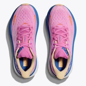 pink hoka clifton 9 running shoes